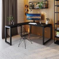 Mesa Em L Diretor 150x160x75cm Yon Preto Tx-est.preta Preto Tx-est.preta - 2