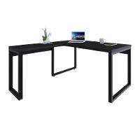 Mesa Em L Diretor 150x160x75cm Yon Preto Tx-est.preta Preto Tx-est.preta - 5