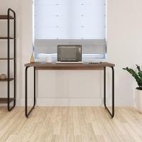 Mesa Office 120x60x75cm Round Nogal - Est.preta Nogal - Est.preta