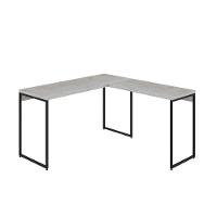 Mesa Em L Dynamica Office 135x140x75cm Snow - Est.preta Snow - Est.preta - 1