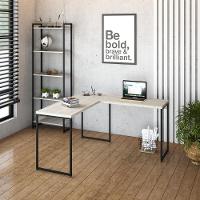 Mesa Em L Dynamica Office 135x140x75cm Snow - Est.preta Snow - Est.preta - 2