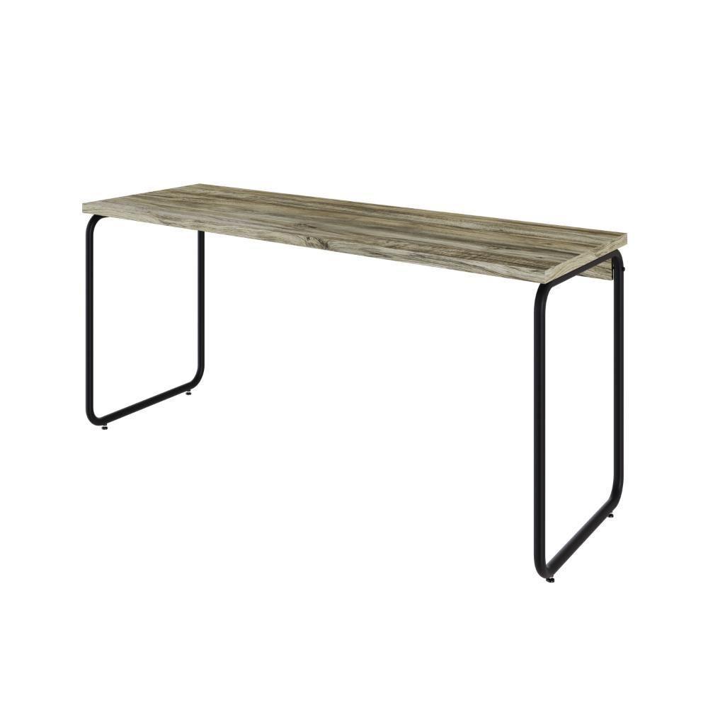 Mesa Office 150x60x75cm Round Carvalho - Est.preta Carvalho - Est.preta - 1