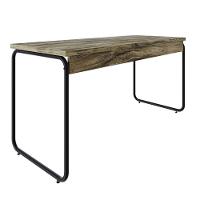 Mesa Office 150x60x75cm Round Carvalho - Est.preta Carvalho - Est.preta - 6