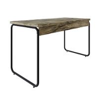 Mesa Office 135x60x75cm Round Carvalho - Est.preta Carvalho - Est.preta - 6