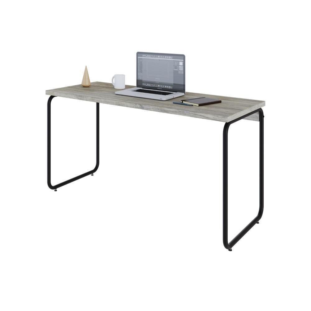 Mesa Office 135x60x75cm Round Snow - Est.preta Snow - Est.preta - 5