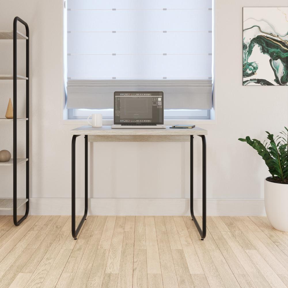 Mesa Office 90x60x75cm Round Snow - Est.preta Snow - Est.preta - 7