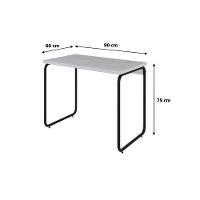 Mesa Office 90x60x75cm Round Snow - Est.preta Snow - Est.preta - 3