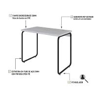 Mesa Office 90x60x75cm Round Snow - Est.preta Snow - Est.preta - 6