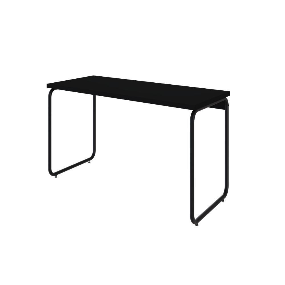 Mesa Office 120x60x75cm Round Preto ônix - Est.preta Preto ônix - Est.preta - 1