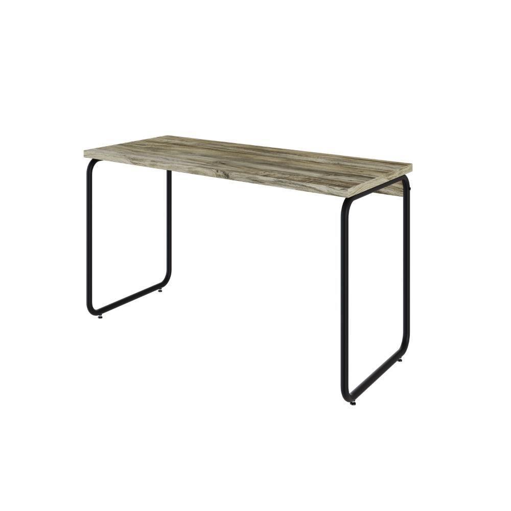 Mesa Office 120x60x75cm Round Carvalho - Est.preta Carvalho - Est.preta - 1