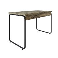 Mesa Office 120x60x75cm Round Carvalho - Est.preta Carvalho - Est.preta - 6