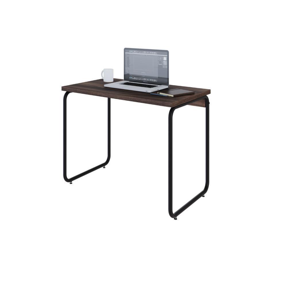 Mesa Office 90x60x75cm Round Nogal - Est.preta Nogal - Est.preta - 5