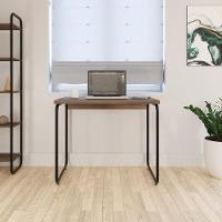 Mesa Office 90x60x75cm Round Nogal - Est.preta Nogal - Est.preta