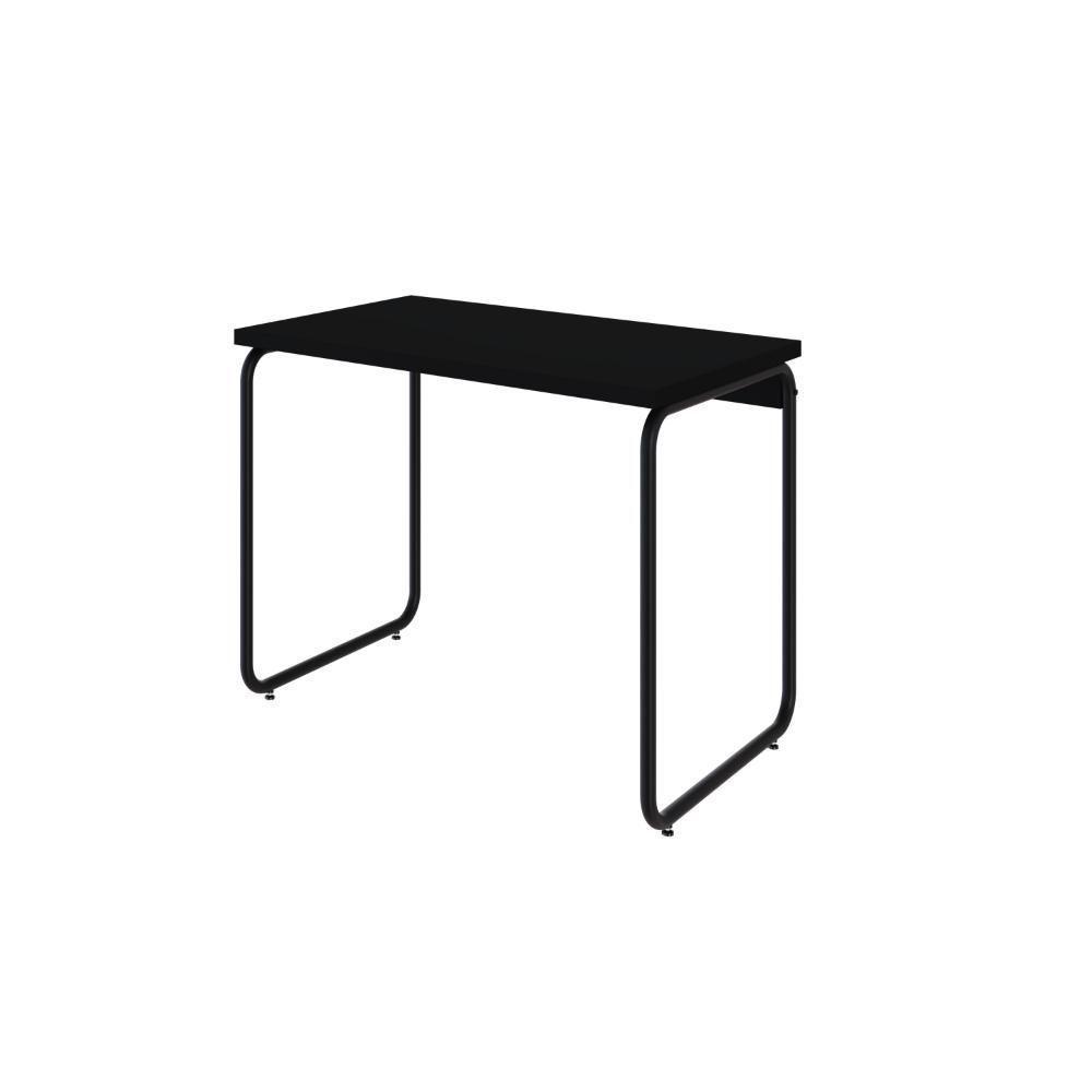 Mesa Office 90x60x75cm Round Preto ônix - Est.preta Preto ônix - Est.preta - 1