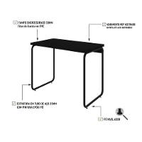 Mesa Office 90x60x75cm Round Preto ônix - Est.preta Preto ônix - Est.preta - 3