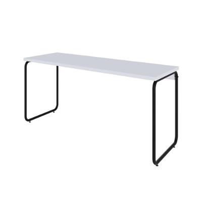 Mesa Office 150x60x75cm Round Branco Chess - Est.preta Branco Chess - Est.preta