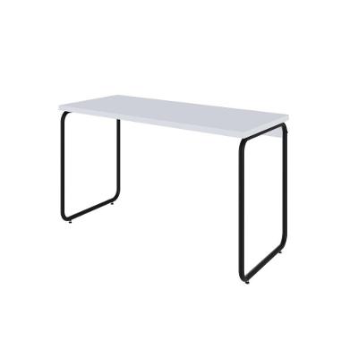 Mesa Office 120x60x75cm Round Branco Chess - Est.preta Branco Chess - Est.preta