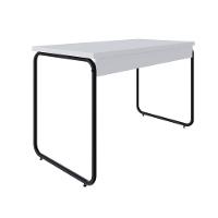 Mesa Office 120x60x75cm Round Branco Chess - Est.preta Branco Chess - Est.preta - 6