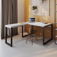 Mesa Em L Operacional 135x160x75cm Yon Branco Tx-est.preta Branco Tx-est.preta - 2