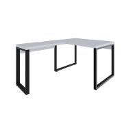 Mesa Em L Operacional 120x160x75cm Yon Branco Tx-est.preta Branco Tx-est.preta - 1