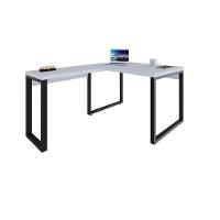 Mesa Em L Operacional 120x160x75cm Yon Branco Tx-est.preta Branco Tx-est.preta - 5