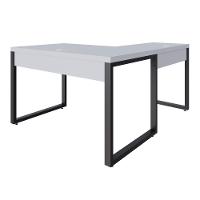 Mesa Em L Operacional 120x160x75cm Yon Branco Tx-est.preta Branco Tx-est.preta - 6