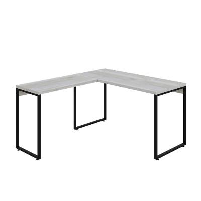 Mesa Em L Kuadra Office 135x150x75cm Snow - Est.preta Snow - Est.preta