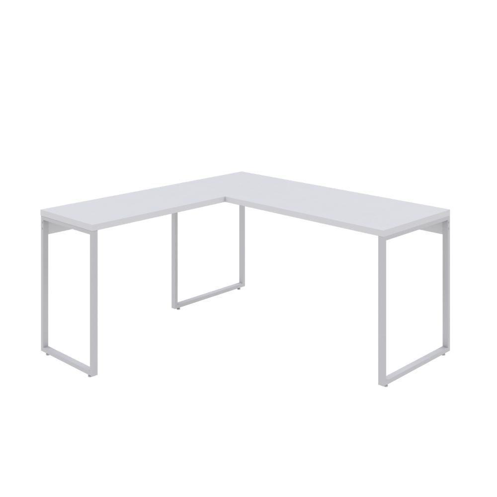 Mesa Em L Kuadra Diretor 150x150x75cm Branco Chess - Est.branca Branco Chess - Est.branca - 1