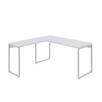 Mesa Em L Kuadra Diretor 150x150x75cm Branco Chess - Est.branca Branco Chess - Est.branca - 1