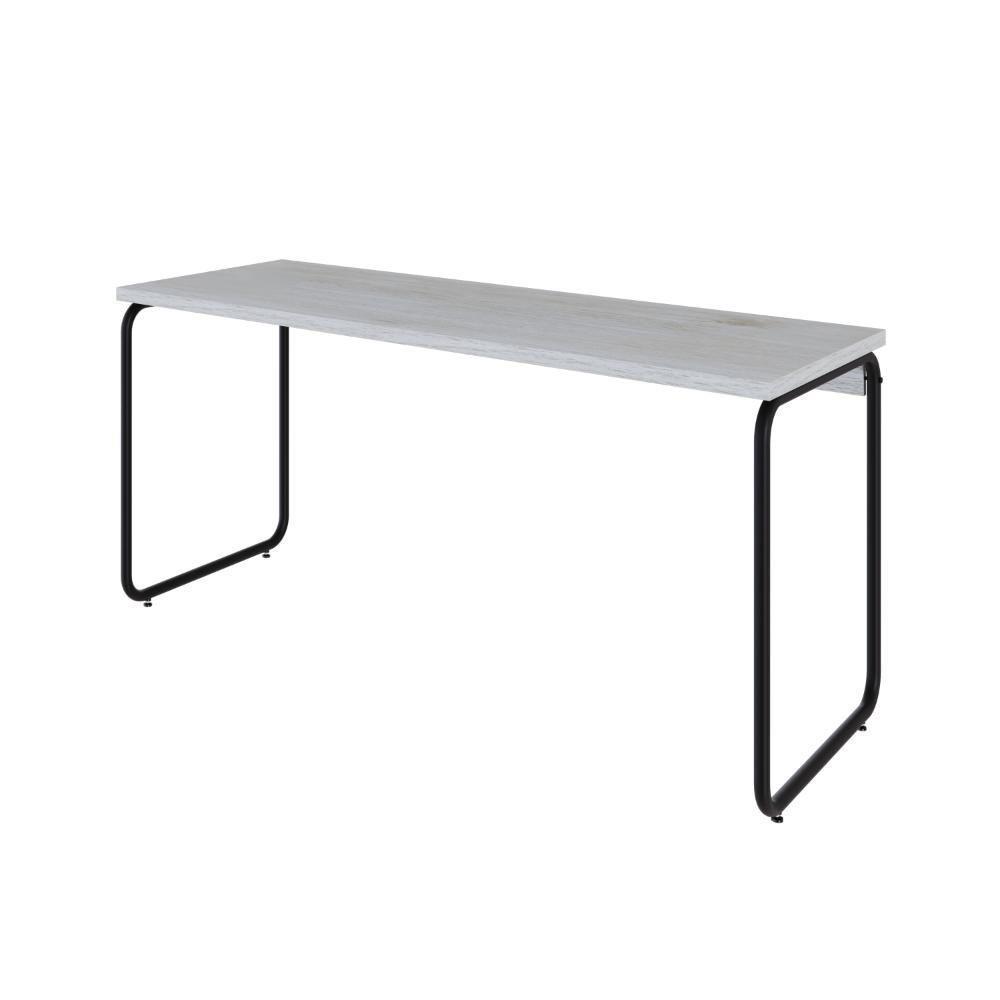 Mesa Office 150x60x75cm Round Snow - Est.preta Snow - Est.preta - 1