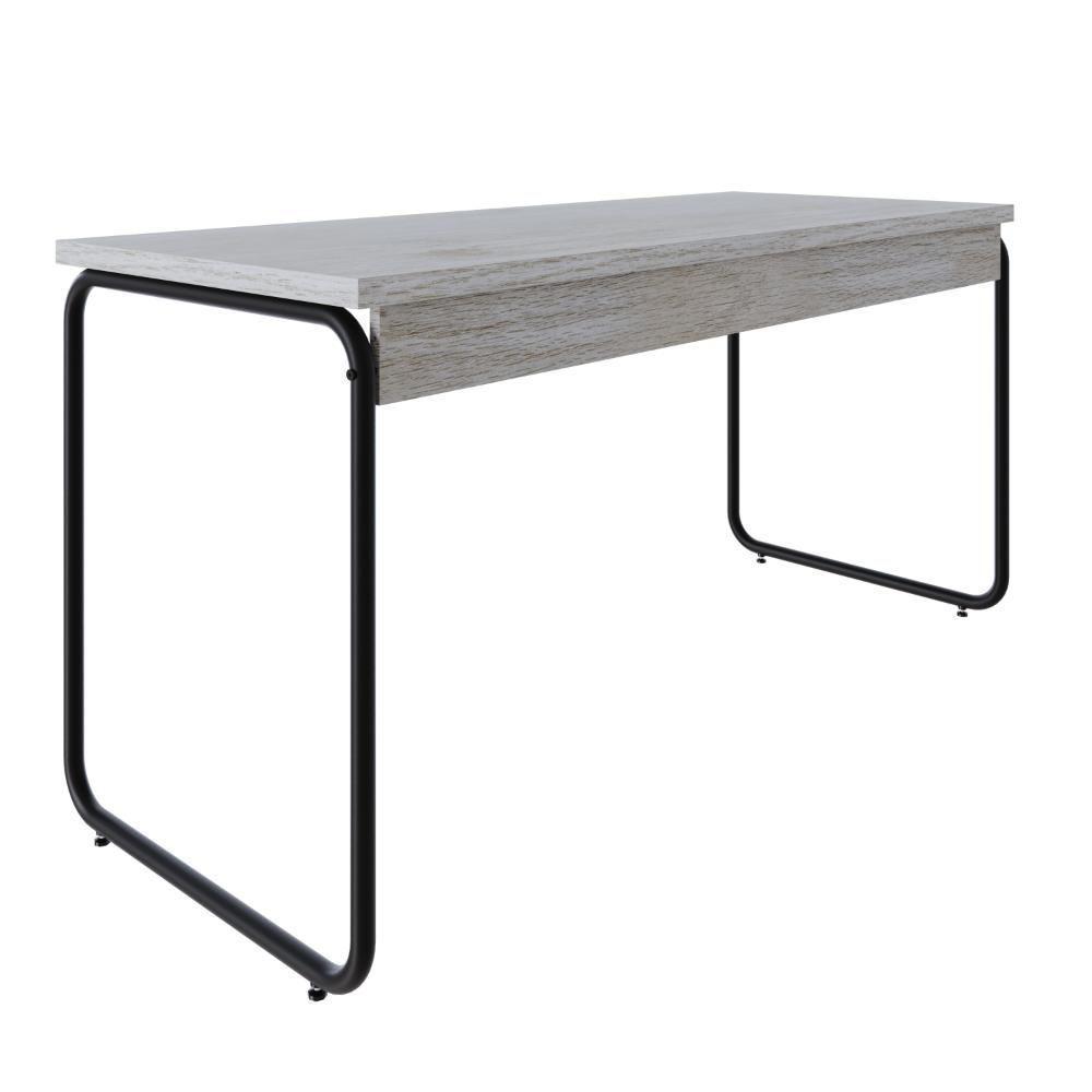 Mesa Office 150x60x75cm Round Snow - Est.preta Snow - Est.preta - 6