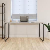 Mesa Office 150x60x75cm Round Snow - Est.preta Snow - Est.preta