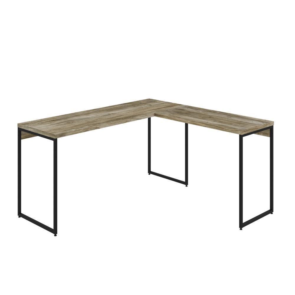 Mesa Em L Dynamica Diretor 150x140x75cm Carvalho - Est.preta Carvalho - Est.preta - 1