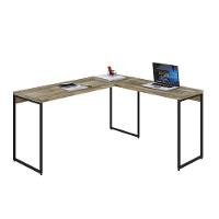 Mesa Em L Dynamica Diretor 150x140x75cm Carvalho - Est.preta Carvalho - Est.preta