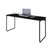 Mesa Office 150x60x75cm Round Preto ônix - Est.preta Preto ônix - Est.preta - 5