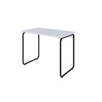 Mesa Office 90x60x75cm Round Branco Chess - Est.preta Branco Chess - Est.preta - 1