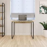 Mesa Office 90x60x75cm Round Carvalho - Est.preta Carvalho - Est.preta