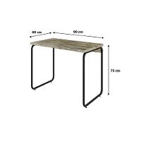 Mesa Office 90x60x75cm Round Carvalho - Est.preta Carvalho - Est.preta - 7