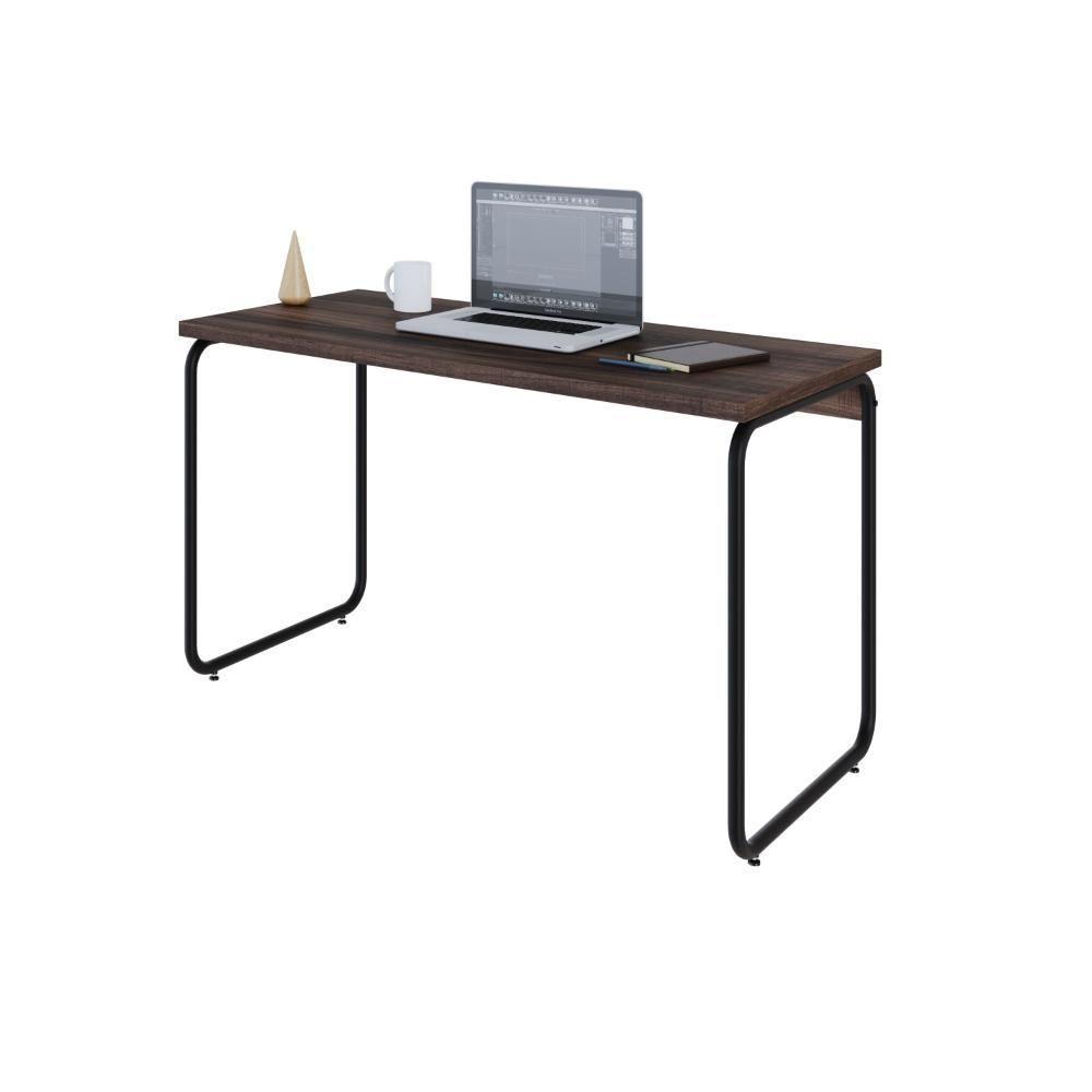 Mesa Office 150x60x75cm Round Nogal - Est.preta Nogal - Est.preta - 5