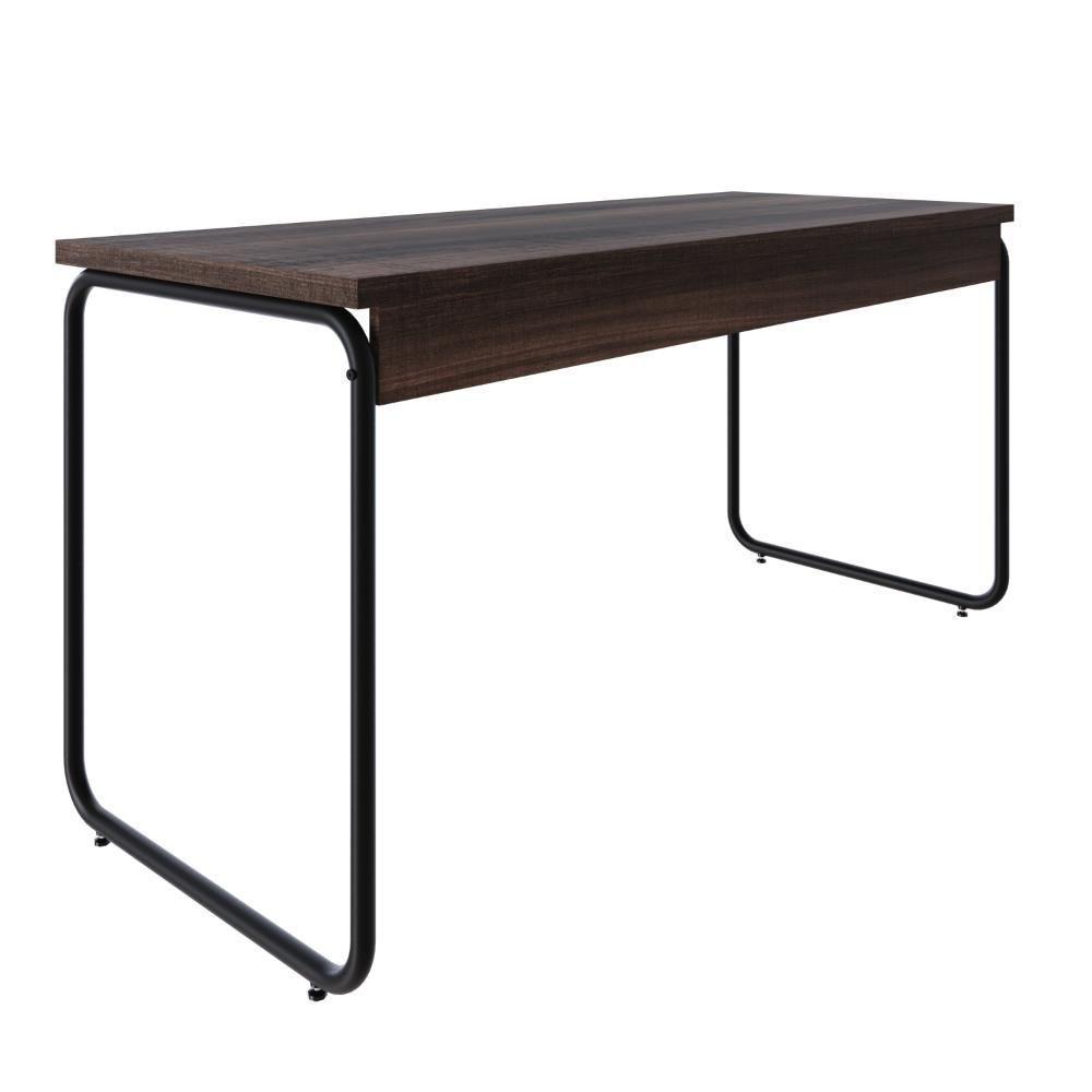 Mesa Office 150x60x75cm Round Nogal - Est.preta Nogal - Est.preta - 6