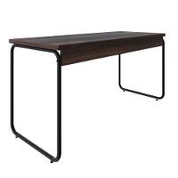 Mesa Office 150x60x75cm Round Nogal - Est.preta Nogal - Est.preta - 6