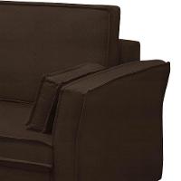 Sofá Living 3 Lugares 200Cm Pés Madeira Efraim F05 Veludo Marrom - Mpozenato - 7