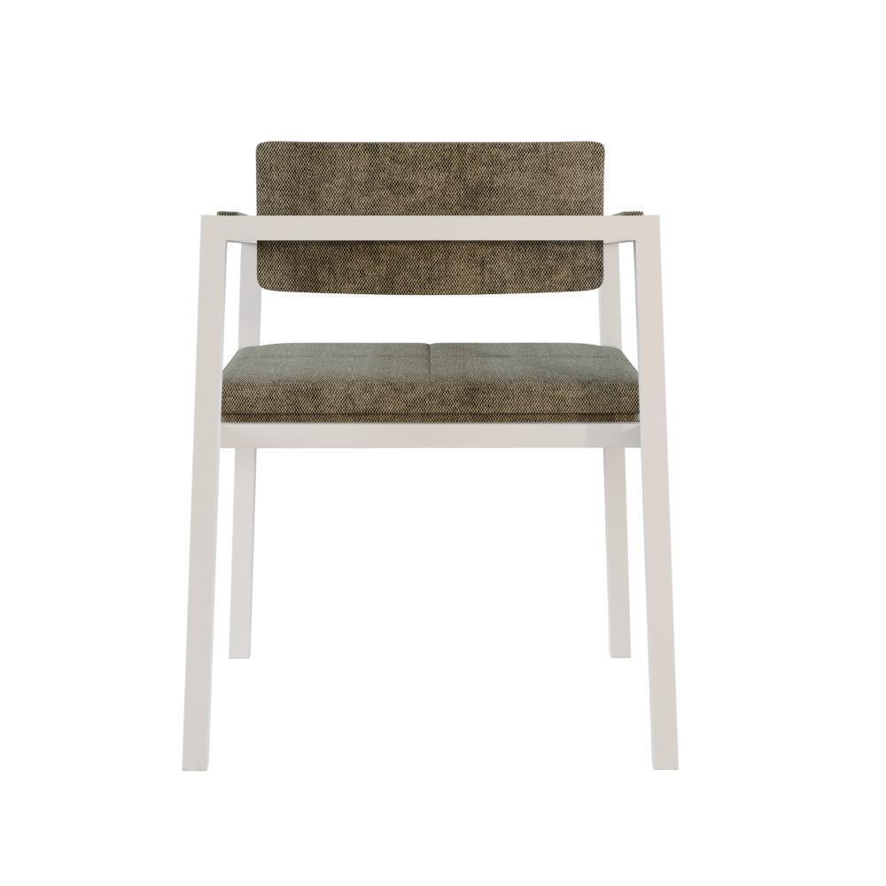 Poltrona Noah Fixa C-4 Pés 78 X 60,5 X 60,5 Cm Pés Brancos. Lautrec Marrom Lautrec Marrom - 6