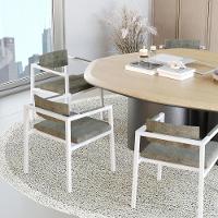 Poltrona Noah Fixa C-4 Pés 78 X 60,5 X 60,5 Cm Pés Brancos. Lautrec Marrom Lautrec Marrom - 2