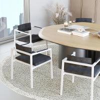 Poltrona Noah Fixa C-4 Pés 78 X 60,5 X 60,5 Cm Pés Brancos. Lautrec Grafite Lautrec Grafite - 2