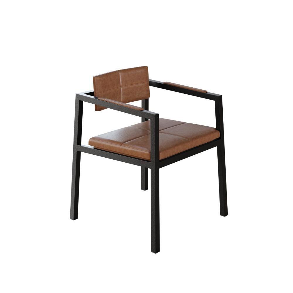 Poltrona Noah Fixa C-4 Pés 78 X 60,5 X 60,5 Cm. Courino Whisky Courino Whisky - 1