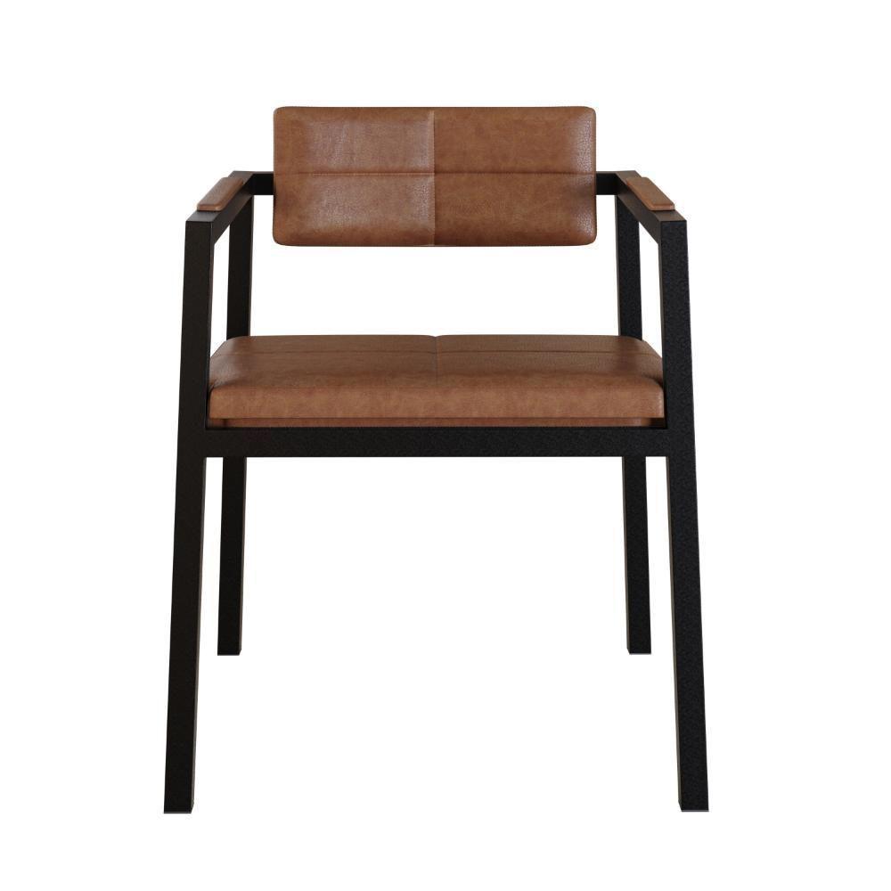 Poltrona Noah Fixa C-4 Pés 78 X 60,5 X 60,5 Cm. Courino Whisky Courino Whisky - 5