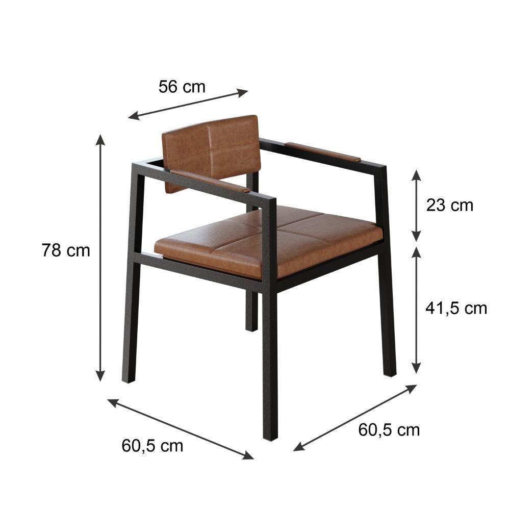 Poltrona Noah Fixa C-4 Pés 78 X 60,5 X 60,5 Cm. Courino Whisky Courino Whisky - 7