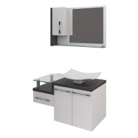 Conjunto Balcão C-cuba F44 E Espelheira Legno 830 Branco Chess C-nogal Branco Chess C-preto ônix - 1