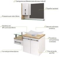 Conjunto Balcão C-cuba F44 E Espelheira Legno 830 Branco Chess C-branco Chess Branco Chess C-carvalho